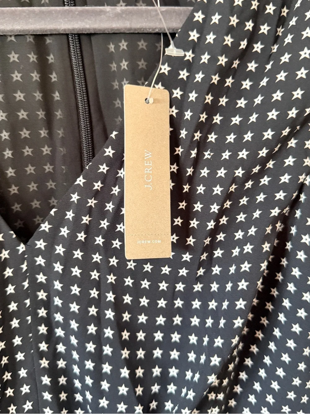 J.Crew Star Print Peplum Top Size 0 NWT Black White Sleeveless Blouse